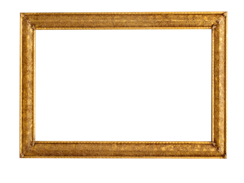 The metal gold frame