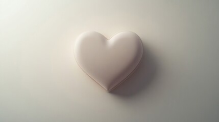 Fototapeta premium Heart Shaped Pastry on Beige Background