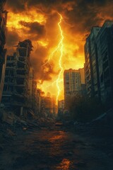 Apocalyptic Scene After Natural Disaster
