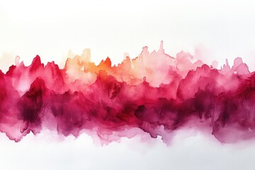 Abstract Watercolor Background with Soft Red and Pink Hues Gentle Blending and Texture
