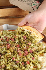 Pizza com sabores diversos