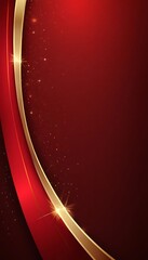 Elegant Red And Gold Abstract Background Design