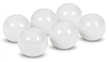 Group of Smooth White Balls Perfect for Various Creative Uses