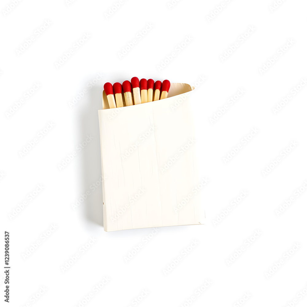 Wall mural A box of matches with red and white tips