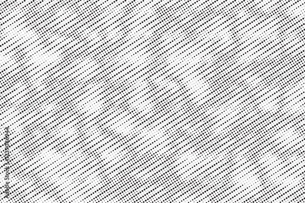 Poster Pop art retro background with halftone in comics style. Diagonal, oblique, slanting dots lines, stripes geometric vector pattern. Abstract halftone grunge background. Vector illustration.