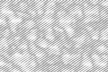 Pop art retro background with halftone in comics style. Diagonal, oblique, slanting dots lines, stripes geometric vector pattern. Abstract halftone grunge background. Vector illustration.