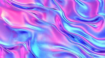 Fototapeta premium An 80s-Inspired Holographic Background in Pink and Blue