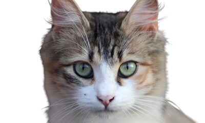 Beautiful cat isolated on white background