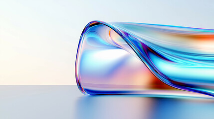 modern 3d crystalline and iridescent wallpaper