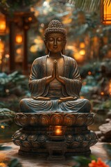 Fototapeta premium Golden Shiva Figurine in Hiranya Varna Mahavihar Temple, Patan, Nepal - Cultural and Religious Heritage