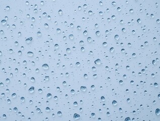  Water Droplets Pattern on Light Blue Surface