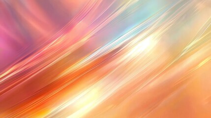 Obraz premium Elegant Beige Wallpaper Featuring Rainbow Texture and Light Flare