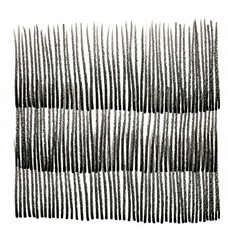 Close up of a black pencil and felt-tip pen stroke for design on white paper background 