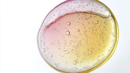 Macro view of a lightweight gel serum that rejuvenates the skin.