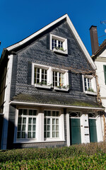 Half-timbered house in Essen-Kettwig, Germany, listed building