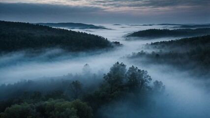 fog over the mountains