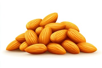 Heap of Shelled Almonds Nutritious Snack Food Close up