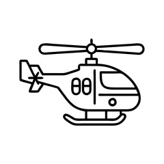 helicopter isolated on white