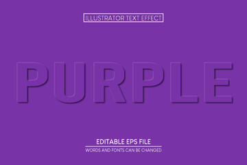 purple Embossed Editable Text Effect Font Style
