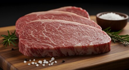 Fototapeta premium Premium Wagyu Steaks Exquisite Cuts for Gourmet Dining