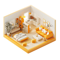 3D Rendered House Model PNG for Real Estate and Design Projects