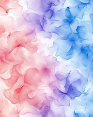 Obraz premium Soft, flowing tie dye pattern in red, blue, and white hues creates dreamy effect