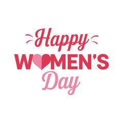 Happy women's day vector typography illustration