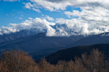 Landscape at the area of Mt Olympus, the highest mountain of Greece in Spring
