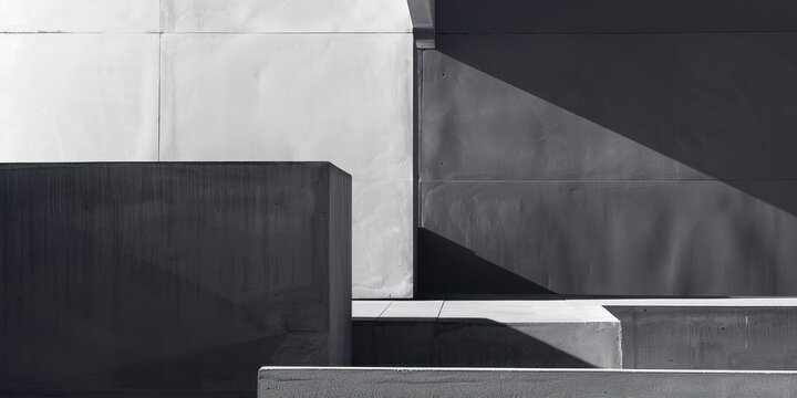 A minimalist composition featuring a cool steel gray background, Minimalist typographic elements in bold monochrome, Modern minimalist style