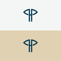 Alphabet letters Initials Monogram logo HT, HT INITIAL, HT letter
