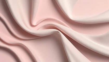 Obraz premium Soft Pink Fabric Draped in Gentle Waves