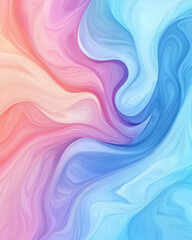 Obraz premium Soft swirls of pink and blue create calming abstract background
