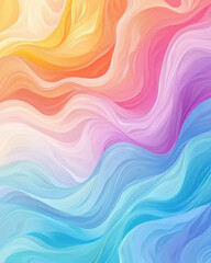Vibrant abstract waves in pastel colors create soothing visual flow