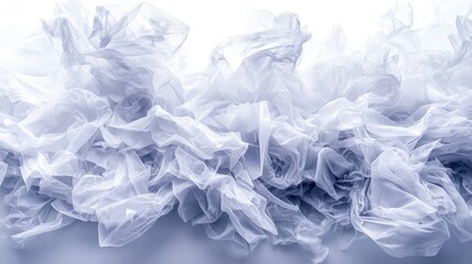 Obraz premium Abstract white fabric texture, flowing, studio shot, background