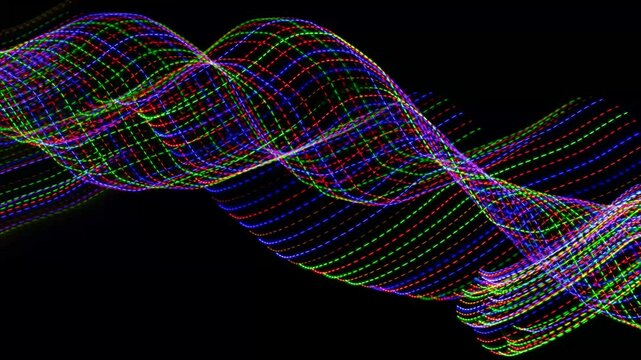 colored lines on a black background. textura