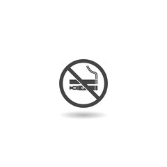 No smoking. No vaping icon with shadow