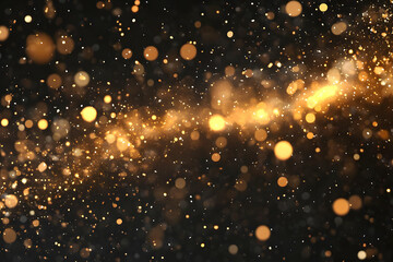 Obraz premium A shimmering golden confetti explosion, falling gracefully over a transparent background, ideal for celebratory occasions.