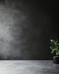 Black office wall with minimalistic design ideal for branding overlays in a professional setting