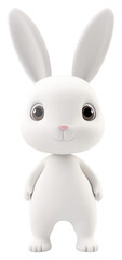 Fototapeta premium PNG White bunny illustration cartoon animal.