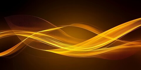 Fototapeta premium Abstract Golden Waves Elegant Flowing Design Luxury Background Digital Art