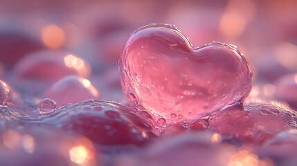 Obraz premium Attributes of lovers. Hearts, flowers, candles.