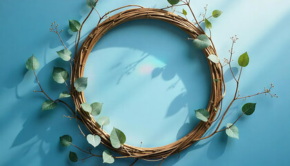 frame with flowers and butterflies