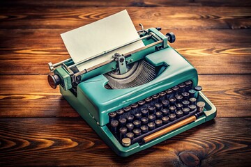 Nostalgic Typewriter with Paper, Embracing Creativity and Writing Heritage
