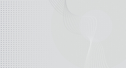 White abstract halftone background. Modern wave lines pattern. Futuristic concept. Minimal geometric design.