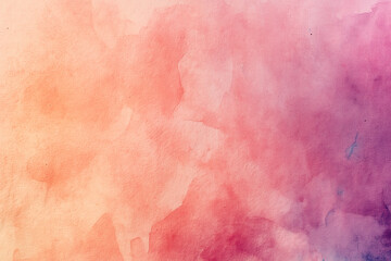Fototapeta premium Watercolor painting creating abstract pink and orange gradient background