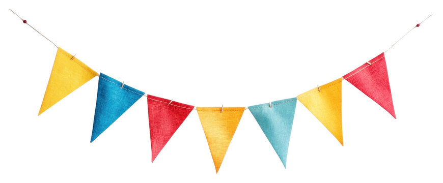 PNG Colorful festival party bunting colors celebration triangular.