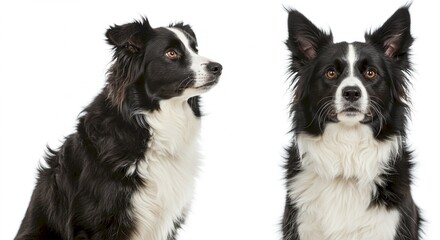 Obraz premium Adorable Border Collie Dogs Studio Shot Pets Animals Canine