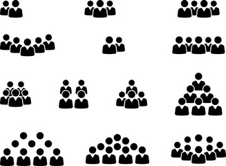 Group of people icons. Team icons set. People. Employee people group icon team staff. User profile symbol. Group of people or group of users. Persons symbol. Vector illustration .