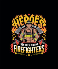 Firefighter T-shirt Design