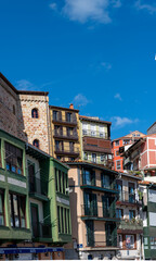 Downtown Bermeo, town in the Basque coast